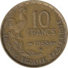  Франция. 10 франков 1953 год. Тип Жиро. Галльский петух. (B) 