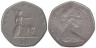  Великобритания. 50 новых пенсов 1969 год. 