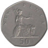  Великобритания. 50 новых пенсов 1969 год. 