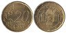  Австрия. 20 евроцентов 2008 год. Дворец Бельведер в Вене. 