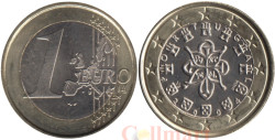 Португалия. 1 евро 2004 год. Королевская печать первого короля Португалии Афонсу I образца 1144 года.