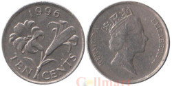 Бермудские острова. 10 центов 1996 год. Бермудская лилия.
