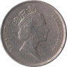  Бермудские острова. 10 центов 1996 год. Бермудская лилия. 