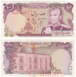 Бона. Иран 100 риалов 1974-1979 год. Шах Мохаммед Реза Пахлави. (XF)