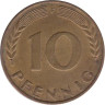  ФРГ. 10 пфеннигов 1972 год. (F) 