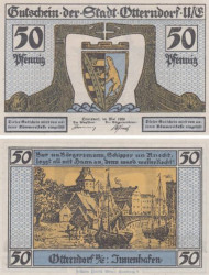 Бона. Германия. Оттерндорф 50 пфеннигов 1920 год. Нотгельд. (XF)