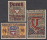  Набор банкнот. Германия. Прец (Гольштейн) 25 и 50 пфеннигов 1921 год. Нотгельды, 3 штуки. (XF) 