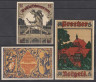  Набор банкнот. Германия. Прец (Гольштейн) 25 и 50 пфеннигов 1921 год. Нотгельды, 3 штуки. (XF) 