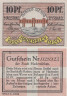  Бона. Германия / Дания. Хадерслев 10 пфеннигов 1920 год. Нотгельд. (XF) 