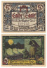  Бона. Германия. Кальбе (Заале) 50 пфеннигов 1917 год. Нотгельд. Вар. 6 (F) 