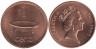  Фиджи. 1 цент 1990 год. Церемониальная чаша. 