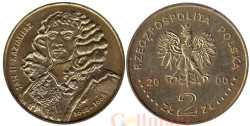 Польша. 2 злотых 2000 год. Ян II Казимир Ваза (1648-1668).