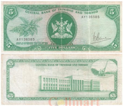 Бона. Тринидад и Тобаго 5 долларов 1977 год. Национальный цветок (чакония). (F)