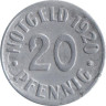  Германия. Кассель. 20 пфеннигов 1920 год. Нотгельд. 