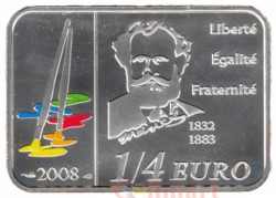 Франция. 1/4 евро 2008 год. Эдуард Мане.