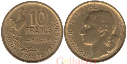 Франция. 10 франков 1957 год. Тип Жиро. Галльский петух.
