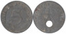  Германия - Третий рейх. 5 рейхспфеннигов 1941 год. (J) 