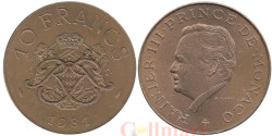 Монако. 10 франков 1981 год. Князь Ренье III.