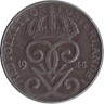  Швеция. 2 эре 1945 год. Три короны. 