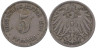  Германская империя. 5 пфеннигов 1901 год. (F) 