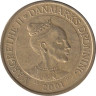  Дания. 20 крон 2001 год. Королева Маргрете II. 