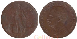 Италия. 1 чентезимо 1912 год. Король Виктор Эммануил III.