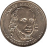  США. 1 доллар 2007 год. 4-й Президент США - Джеймс Мэдисон (1809-1817). (P) 