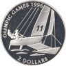 Багамские острова. 2 доллара 1995 год. XXVI летние Олимпийские Игры, Атланта 1996. Парусный спорт. 