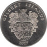  Кирибати. Острова Гилберта. 1 доллар 2017 год. Парусник Сагреси. 