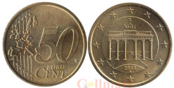 Германия. 50 евроцентов 2003 год. Бранденбургские ворота. (F)