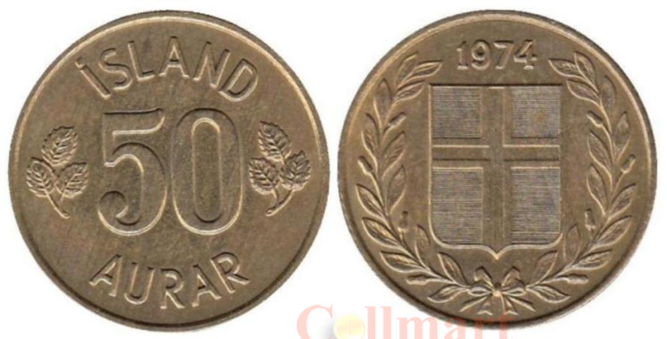  Исландия. 50 эйре 1974 год. 