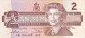  Бона. Канада 2 доллара 1986 год. Елизавета II. (VF) 