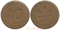 ФРГ. 10 пфеннигов 1979 год. (D)