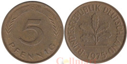 ФРГ. 5 пфеннигов 1975 год. (D)