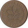  ФРГ. 5 пфеннигов 1975 год. (D) 