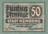  Бона. Германия. Кемберг 50 пфеннигов 1918 год. Нотгельд. (XF) 