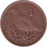  Гибралтар. 1 пенни 2003 год. Берберская куропатка. 