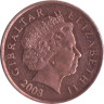  Гибралтар. 1 пенни 2003 год. Берберская куропатка. 