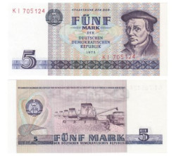 Бона. Германия (ГДР) 5 марок 1975 год. Томас Мюнцер. (XF-AU)