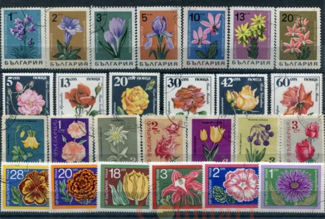  Набор марок. Цветы. 26 марок + планшетка. № 1367. 