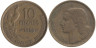  Франция. 10 франков 1955 год. Тип Жиро. Галльский петух. 