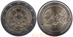 Мальта. 2 евро 2014 год. 200 лет полиции Мальты.