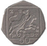  Кипр. 50 центов 1991 год. Похищение Европы Зевсом. 