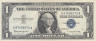  Бона. США 1 доллар 1957 год. Джордж Вашингтон. (Серебряный сертификат) (VF-XF) 