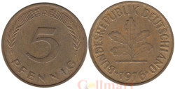 ФРГ. 5 пфеннигов 1976 год. (D)