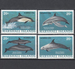 Набор марок. Маршалловы острова 1984 год. Дельфины. (4 марки)