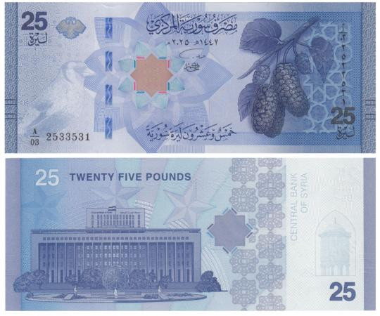  Бона. Сирия 25 фунтов 2025 год. (Пресс) 