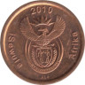  ЮАР. 5 центов 2010 год. Африканская красавка. 