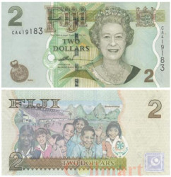 Бона. Фиджи 2 доллара 2007 год. Елизавета II. (AU)