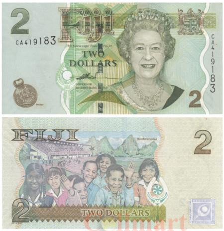  Бона. Фиджи 2 доллара 2007 год. Елизавета II. (AU) 